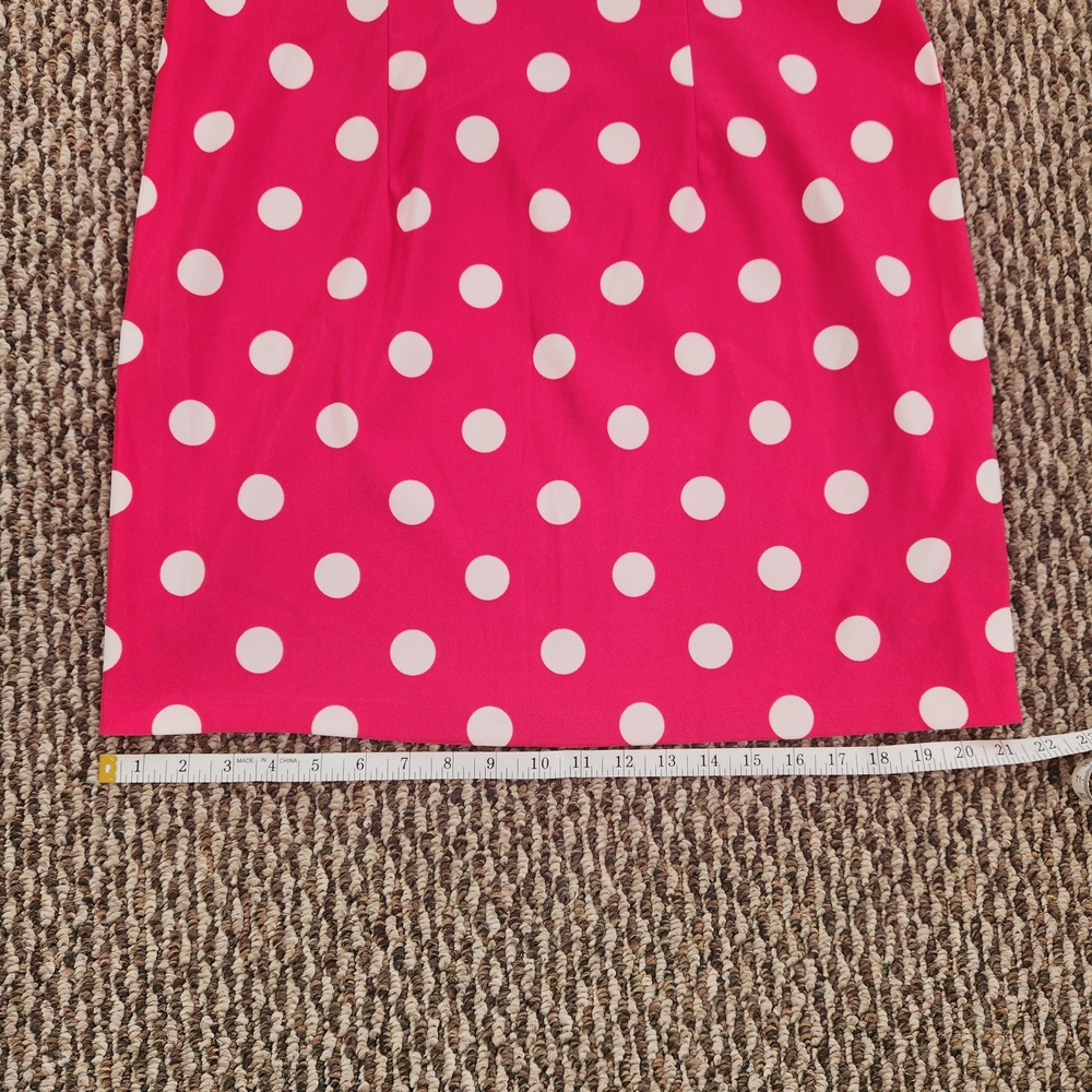 Alyx Pink and White Polka Dot Midi Dress - Picture 6 of 7